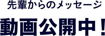 先輩からのメッセージ動画公開中！