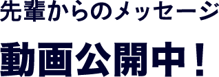 先輩からのメッセージ動画公開中！